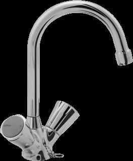 Venlo Nimbus II wastafelkraan m. draaibare uitloop m. inzinkbare ketting chroom F3099AA - Foto 1