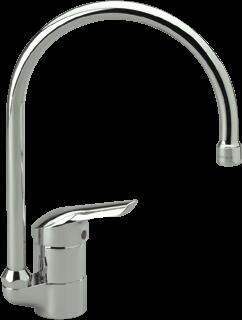 Venlo Nimbus New keukenkraan m. hoge draaibare buisuitloop en perlator chroom B8183AA