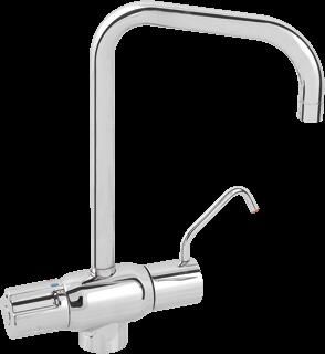 Venlo Venlomix Medical New 1-gats keukenkraan thermostatisch m. haak m. desinfectie m. draaibare uitloop chroom A5548AA