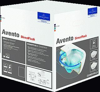 Villeroy&Boch Avento Combipack wandcloset 53cm directFlush wit ceramic+ 5656HRR1