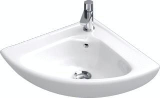 Villeroy en Boch O.novo Compact hoekfontein 55x45cm wit 73274001
