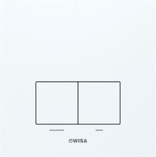 Wisa Delos bedieningsplaat DF aluminium 16x16cm mat wit 8050420320