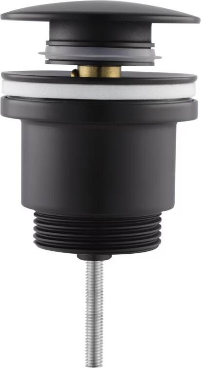 Aloni Afvoerplug 5 4" | Click waste | Messing | Rond | Zwart mat