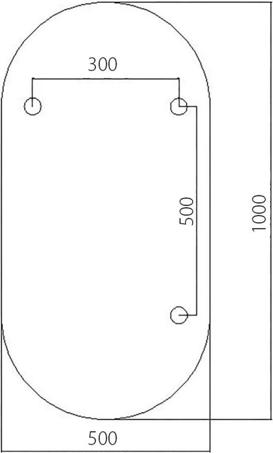Aloni Badkamerspiegel 100x50 cm | Ovaal | Directe verlichting | Touch button | Met spiegelverwarming | Gunmetal frame