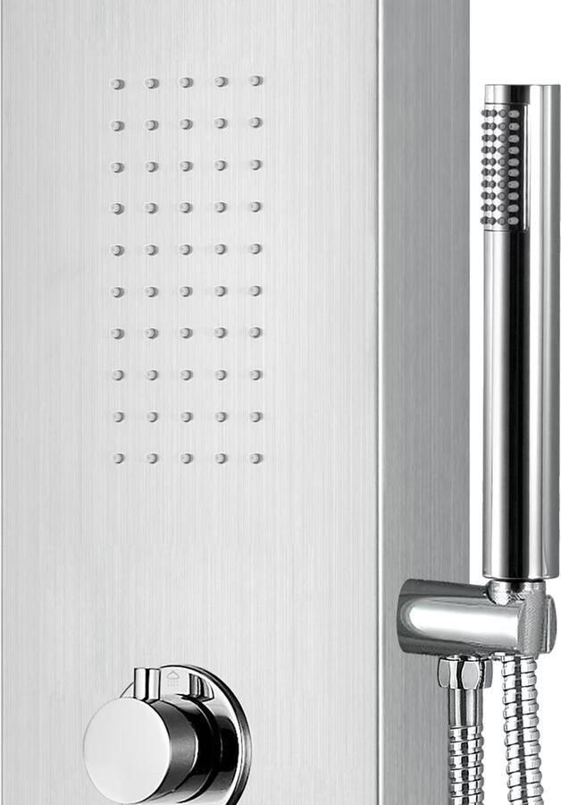 Aloni Creavit douchepaneel thermostaatkraan 160x20x7 cm chroom - Foto 3