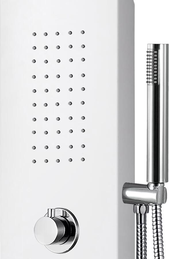 Aloni Creavit douchepaneel thermostaatkraan 160x20x7 cm mat wit - Foto 3