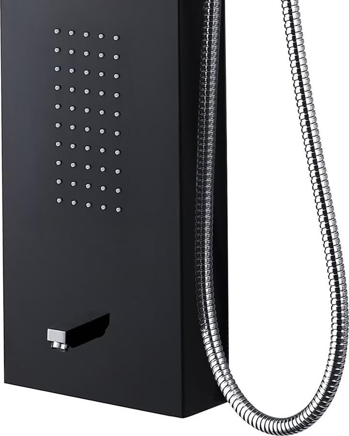 Aloni Creavit douchepaneel thermostaatkraan 160x20x7 cm mat zwart - Foto 2