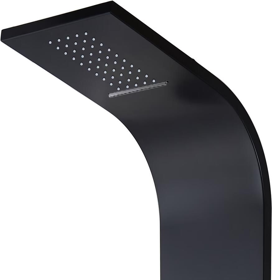 Aloni Creavit douchepaneel thermostaatkraan 160x20x7 cm mat zwart