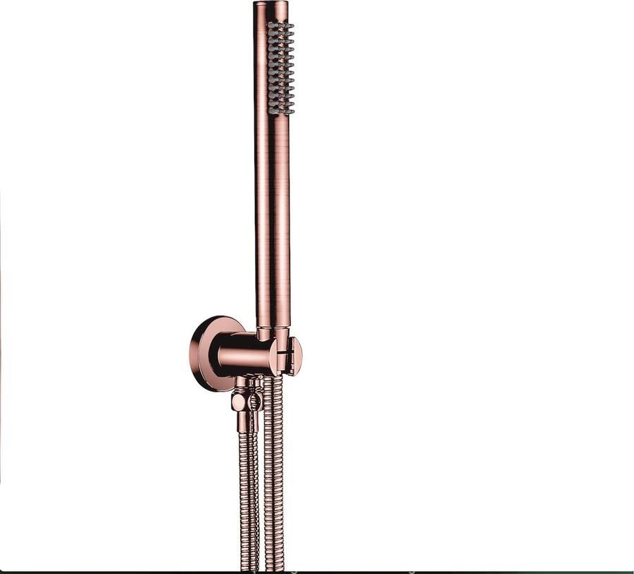 Aloni Creavit inbouw regendoucheset thermostatisch 2 weg geborsteld koper