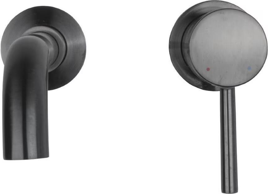 Aloni Creavit inbouw wastafelkraan 22 cm uitloop rond gunmetal