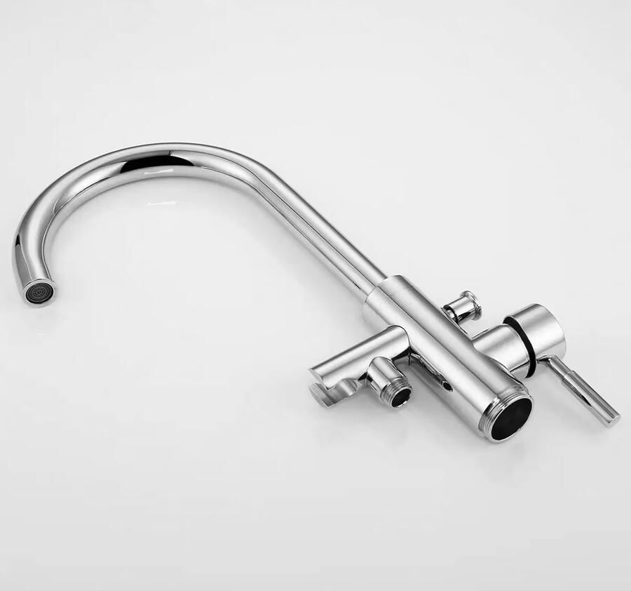 Aloni Creavit vrijstaande badmengkraan 99 cm chroom - Foto 3