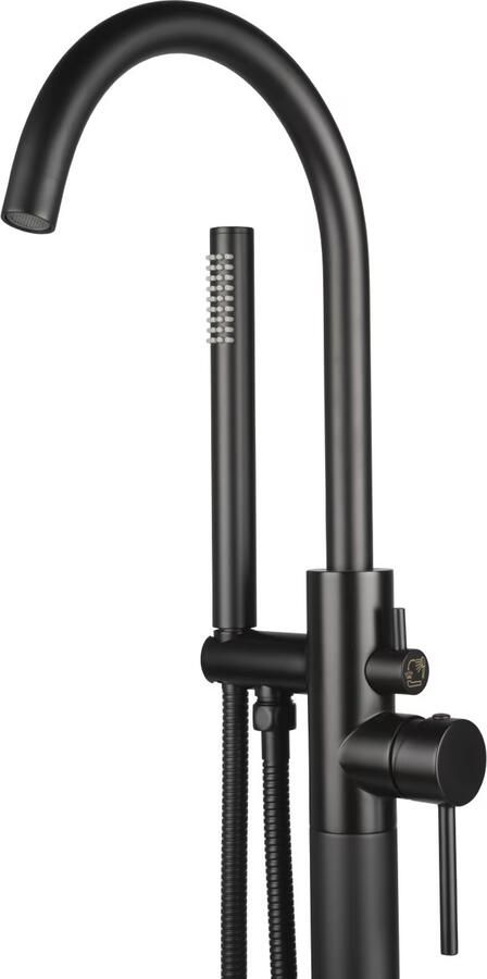 Aloni Creavit vrijstaande badmengkraan 99 cm mat zwart - Foto 2