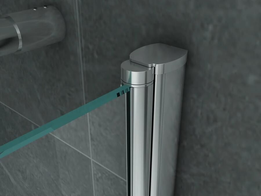 Aloni Douchecabine 90x90x190 cm | 2 Draaideuren | Helder glas | Chroom