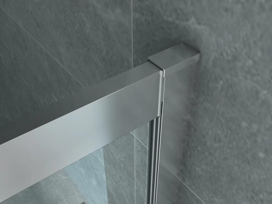 Aloni Douchecabine 80x80x195 cm | 2 Schuifdeuren | Helder glas | Chroom - Foto 2