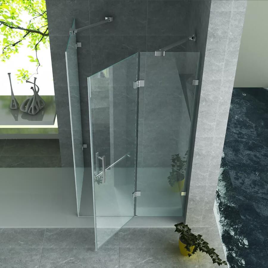 Aloni Douchecabine Anti-kalk | 90x120x195 cm | 1 Draaideur | Helder glas | Chroom - Foto 3