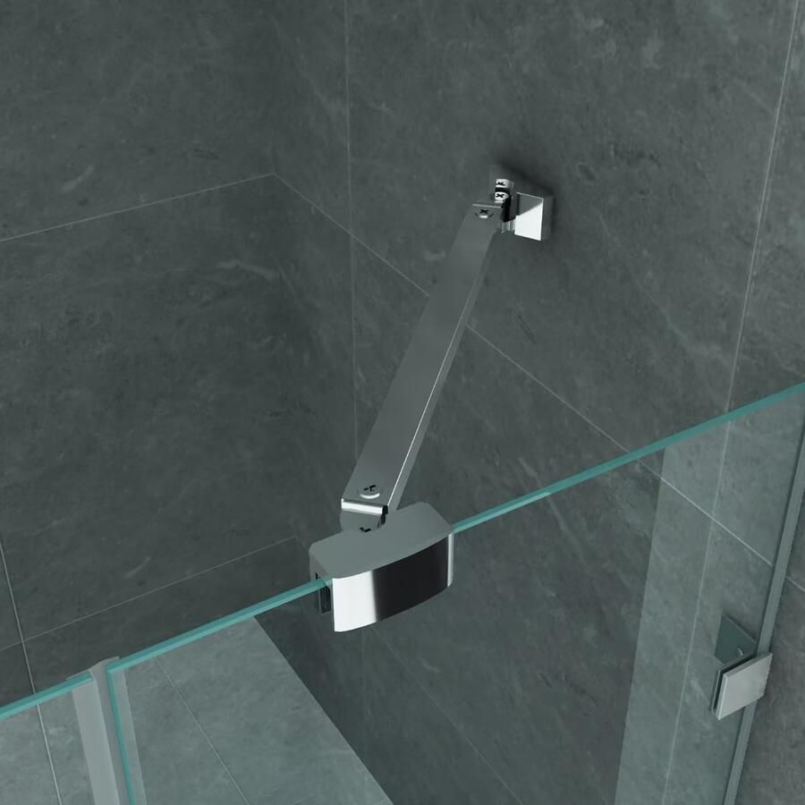 Aloni Douchecabine Anti-kalk | 90x120x195 cm | 1 Draaideur | Helder glas | Chroom - Foto 2