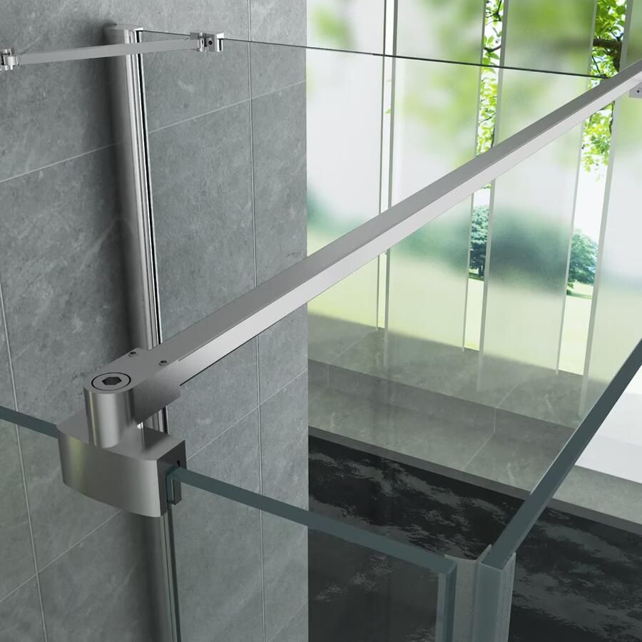 Aloni Douchecabine Anti-kalk | 90x90x190 cm | 2 Draaideur | Helder glas | Chroom - Foto 3