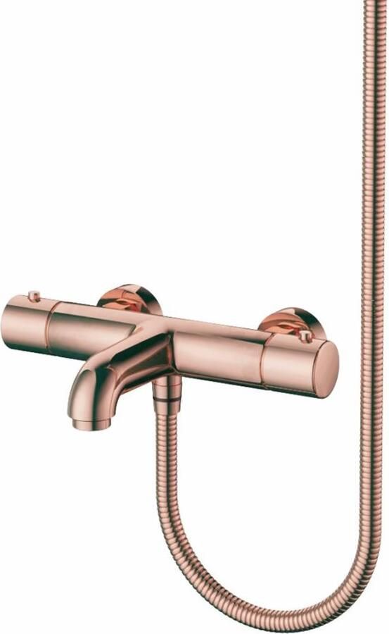 Aloni Douchekraan | Opbouw | Thermostaatkraan | 2-weg | hoh 15 cm | 2-hendels | Rond | Koper