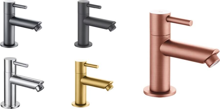 Aloni Fonteinkraan | Opbouw | Koudwater kraan | Standaard model | Rond | Goud - Foto 2