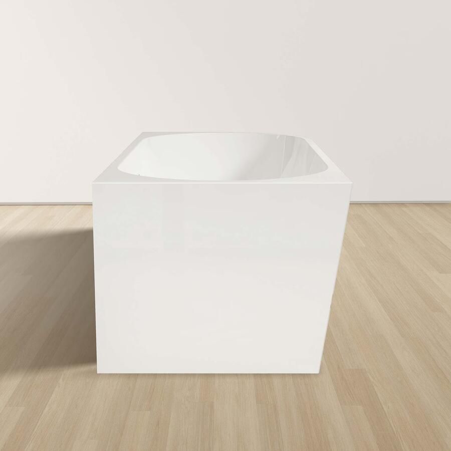 Aloni Half-vrijstaand bad | 170x78x58 cm | Acryl | Links | Glans wit - Foto 2