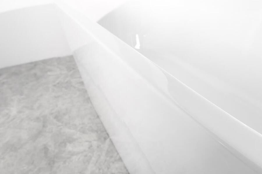 Aloni Half-vrijstaand bad | 170x80 cm | Acryl | Midden | Glans wit - Foto 2