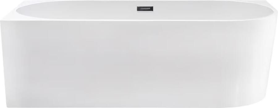 Aloni Half-vrijstaand bad | 180x80 cm | Acryl | Links | Glans wit - Foto 2