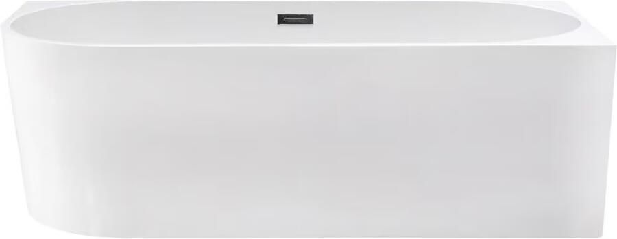 Aloni Half-vrijstaand bad | 180x80 cm | Acryl | Rechts | Glans wit - Foto 2