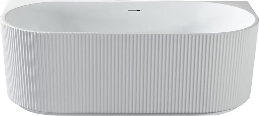 Aloni Half-vrijstaand bad Rondo | 170x80x58 cm | Acryl | Rechts | Mat wit - Foto 4