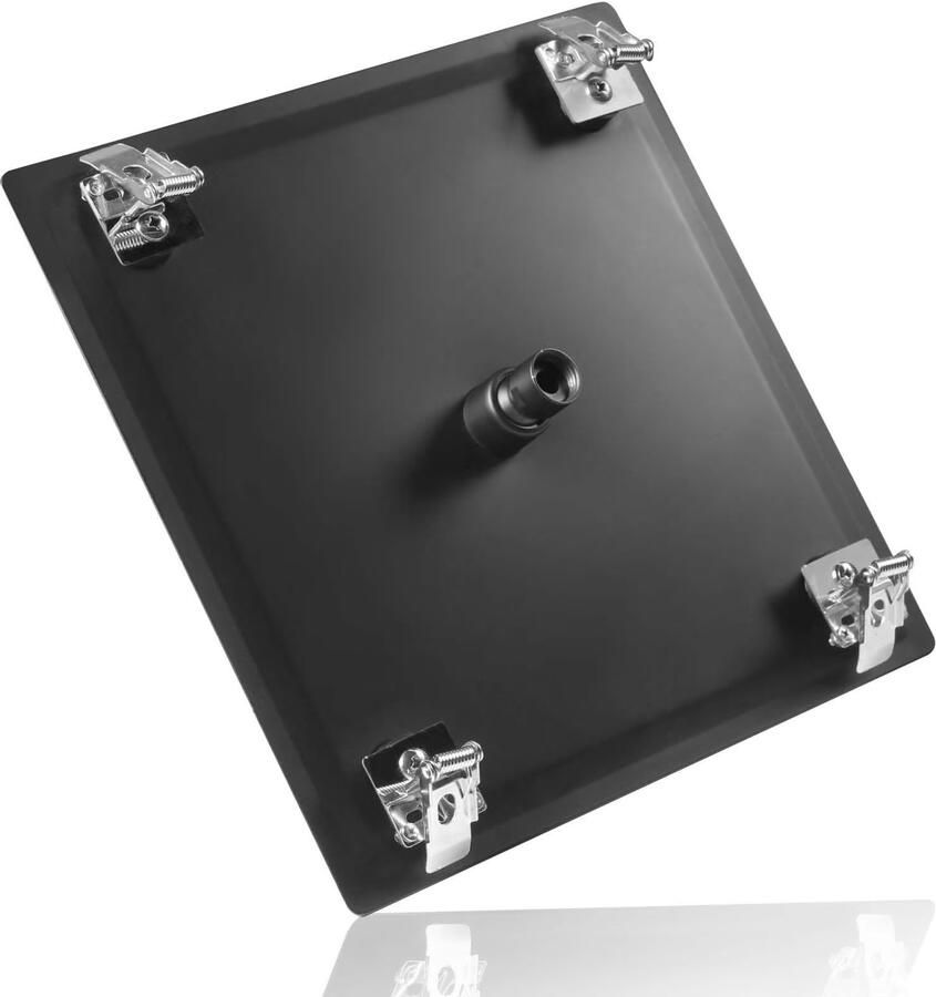 Aloni Hoofddouche | 30 cm | Aan plafond | RVS | Vierkant | Zwart Mat