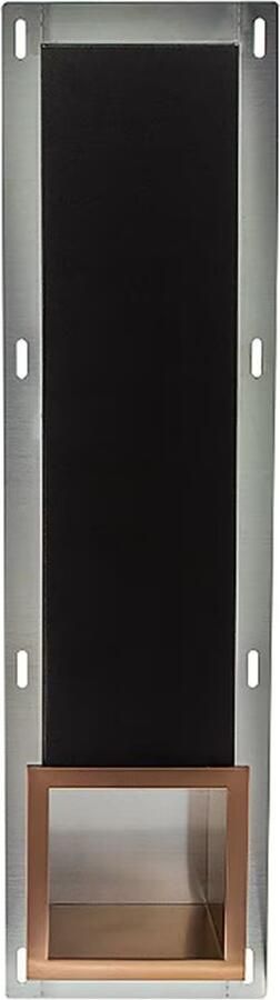 Aloni Inzetstuk tbv reserverolhouder | Wandmontage | Messing | Koper geborsteld