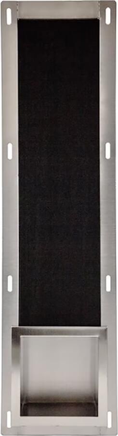 Aloni Inzetstuk tbv reserverolhouder | Wandmontage | Messing | RVS look - Foto 2