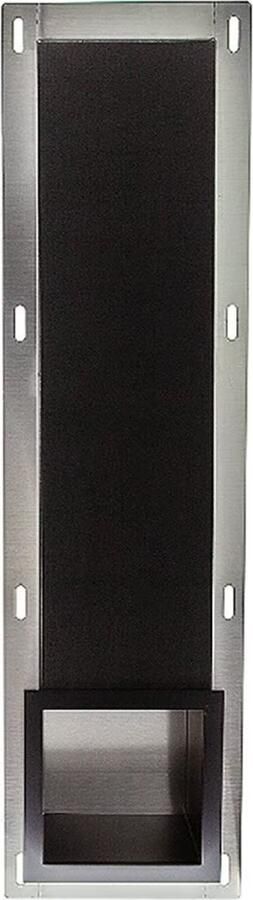 Aloni Inzetstuk tbv reserverolhouder | Wandmontage | Messing | Zwart mat