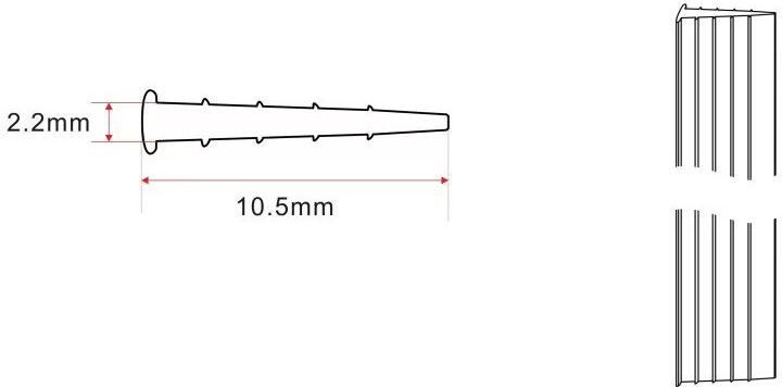 Aloni Muurprofiel voor douchewand | 200 cm | RVS look