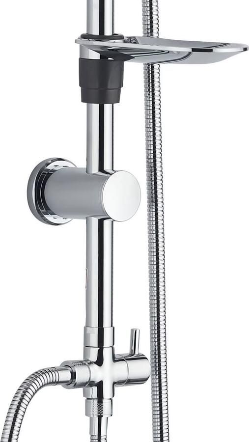 Aloni Regendouche set Bianco | Opbouw | 20 cm | Excl.Kraan | Incl.Handdoucheset | Chroom