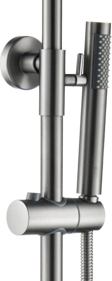 Aloni Regendouche set | opbouw | Thermostaatkraan | 2-weg | Rond | Gunmetal - Foto 3