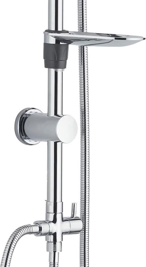 Aloni Regendouche set Tondo | Opbouw | 20 cm | Excl.Kraan | Incl.Handdoucheset | Chroom - Foto 3