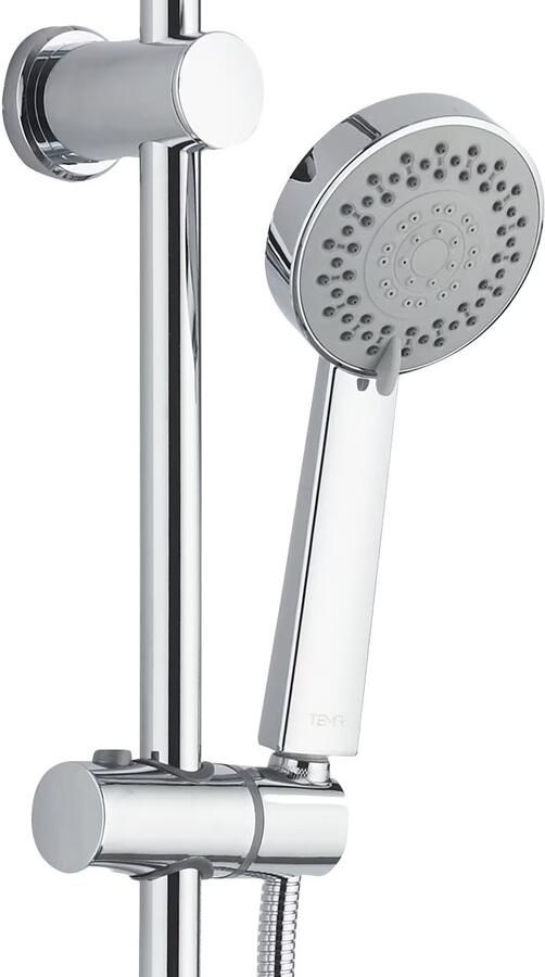 Aloni Regendouche set Tondo | Opbouw | 20 cm | Excl.Kraan | Incl.Handdoucheset | Chroom - Foto 2