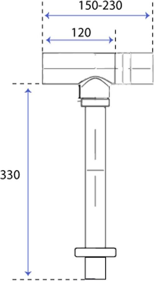 Aloni Sifon | 5 4" | Standaard | Messing | Rond | Koper geborsteld