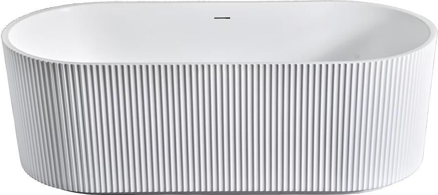 Aloni Vrijstaand bad Rondo | 170x80x58 cm | Acryl | Vrijstaand | Mat wit - Foto 3