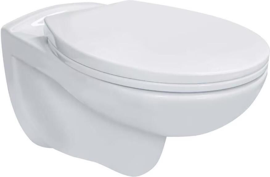 Aloni Wandcloset Pro | 54.5 cm | Zonder spoelrand | Wandhangend | Incl.Softclose zitting | Keramiek | Wit - Foto 3