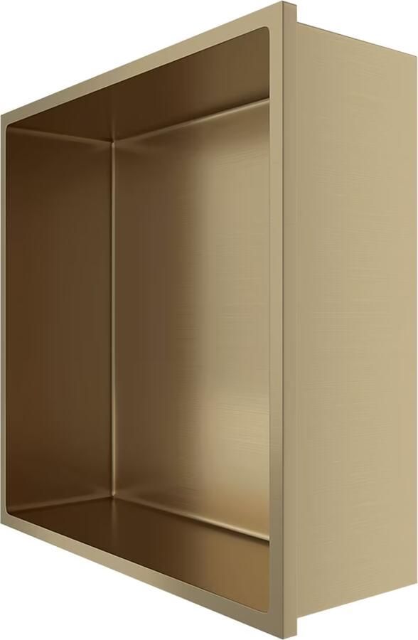 Aloni Wandnis Inbouw | 30x30x10 cm | 1 vak | Goud geborsteld - Foto 2