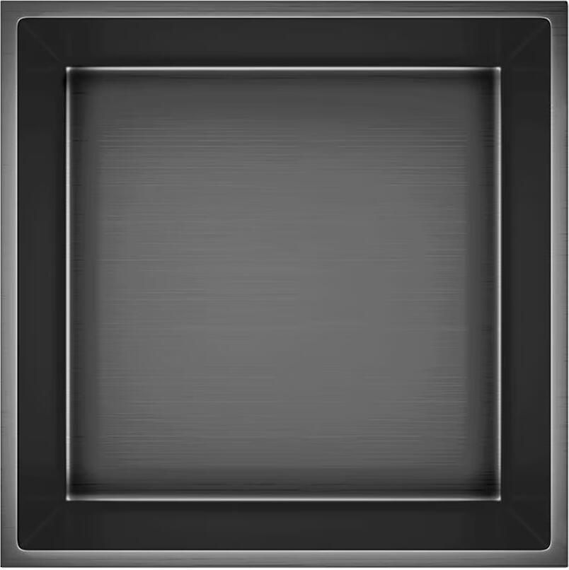 Aloni Wandnis Inbouw | 30x30x10 cm | 1 vak | Gun metal - Foto 3