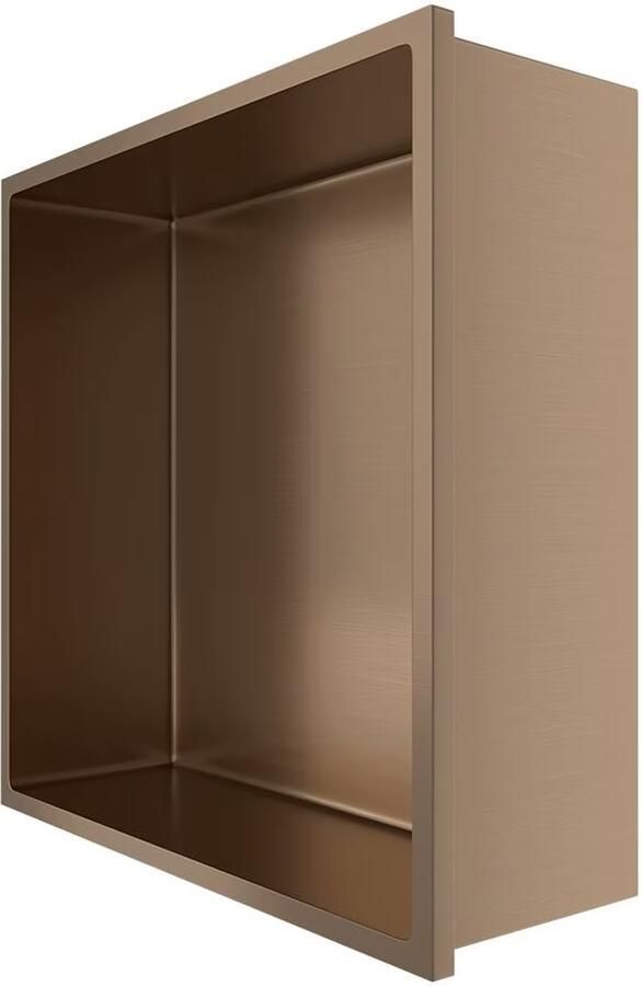 Aloni Wandnis Inbouw | 30x30x10 cm | 1 vak | Koper geborsteld - Foto 2