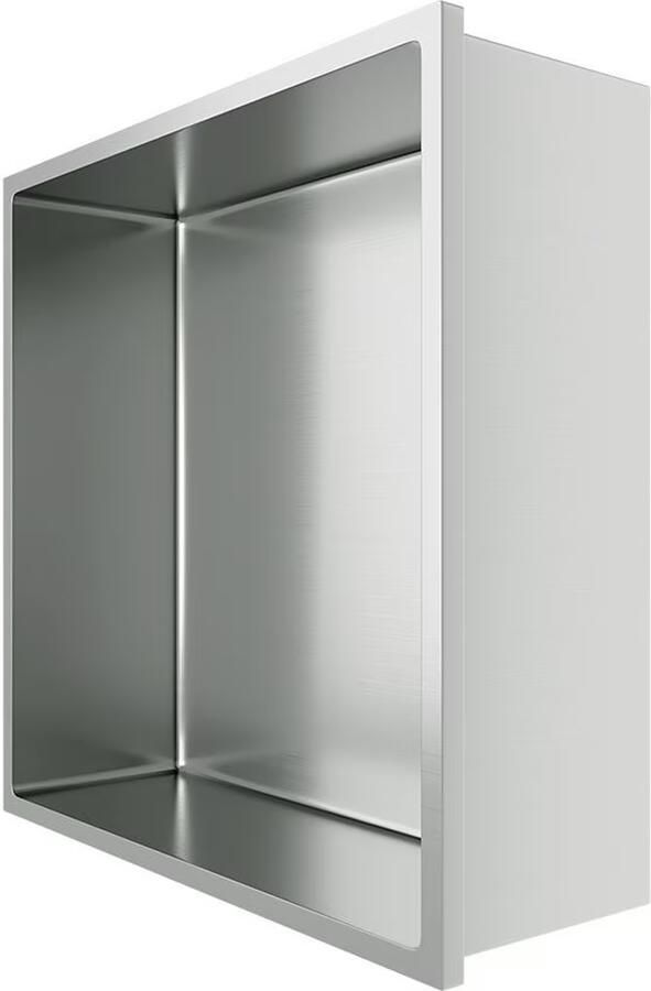 Aloni Wandnis Inbouw | 30x30x10 cm | 1 vak | RVS look - Foto 2