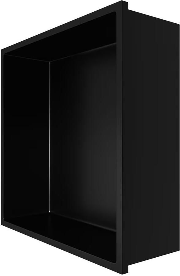 Aloni Wandnis Inbouw | 30x30x10 cm | 1 vak | Zwart mat - Foto 2