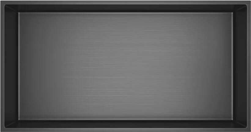 Aloni Wandnis Inbouw | 30x60x10 cm | 1 vak | Gun metal - Foto 3