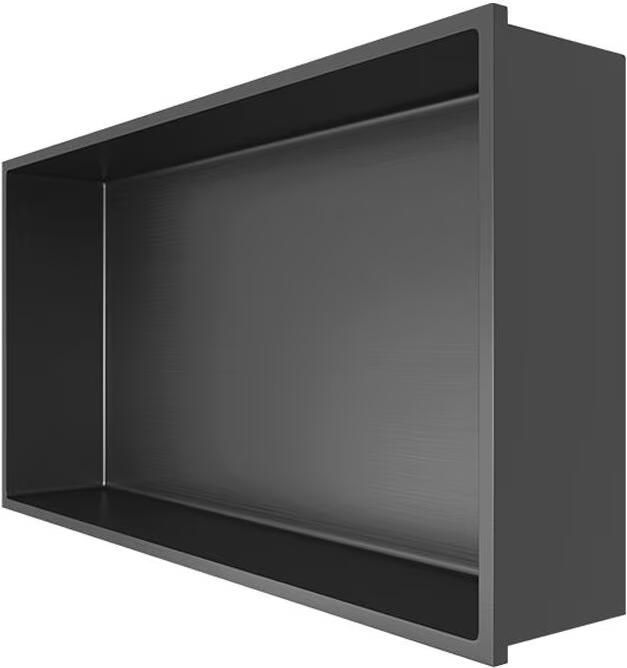 Aloni Wandnis Inbouw | 30x60x10 cm | 1 vak | Gun metal - Foto 2