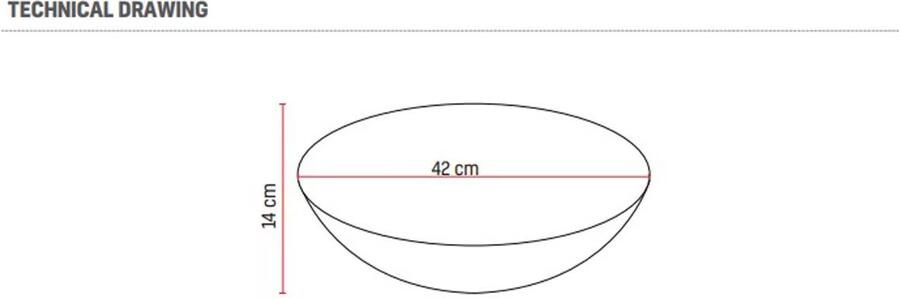 Aloni Waskom Solid | 42x14 cm | Vrijstaand | Mat zwart