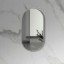 Aloni Badkamerspiegel 100x50 cm | Ovaal | Directe verlichting | Touch button | Met spiegelverwarming | Gunmetal frame - Thumbnail 1