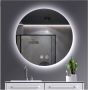 Aloni Badkamerspiegel Omega | 100 cm | Rond | Indirecte LED verlichting | Touch button | Met spiegelverwarming - Thumbnail 1